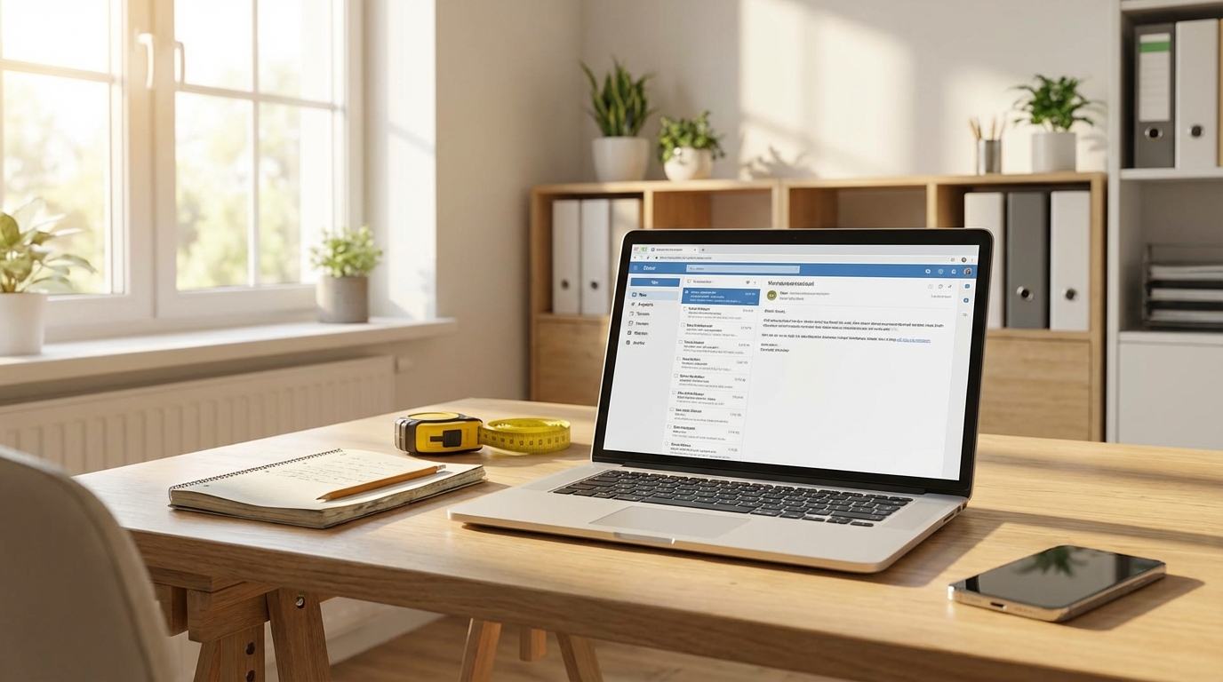 Aufgeräumtes E-Mail-Postfach für Handwerker mit Ordnerstruktur
