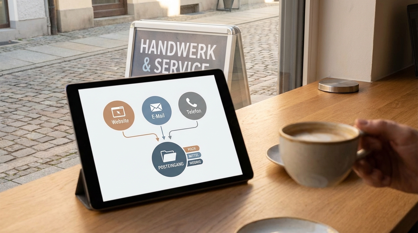 Künstliche Intelligenz im Handwerksbetrieb: Anfragen aus Website, E-Mail und Telefon zentral priorisiert